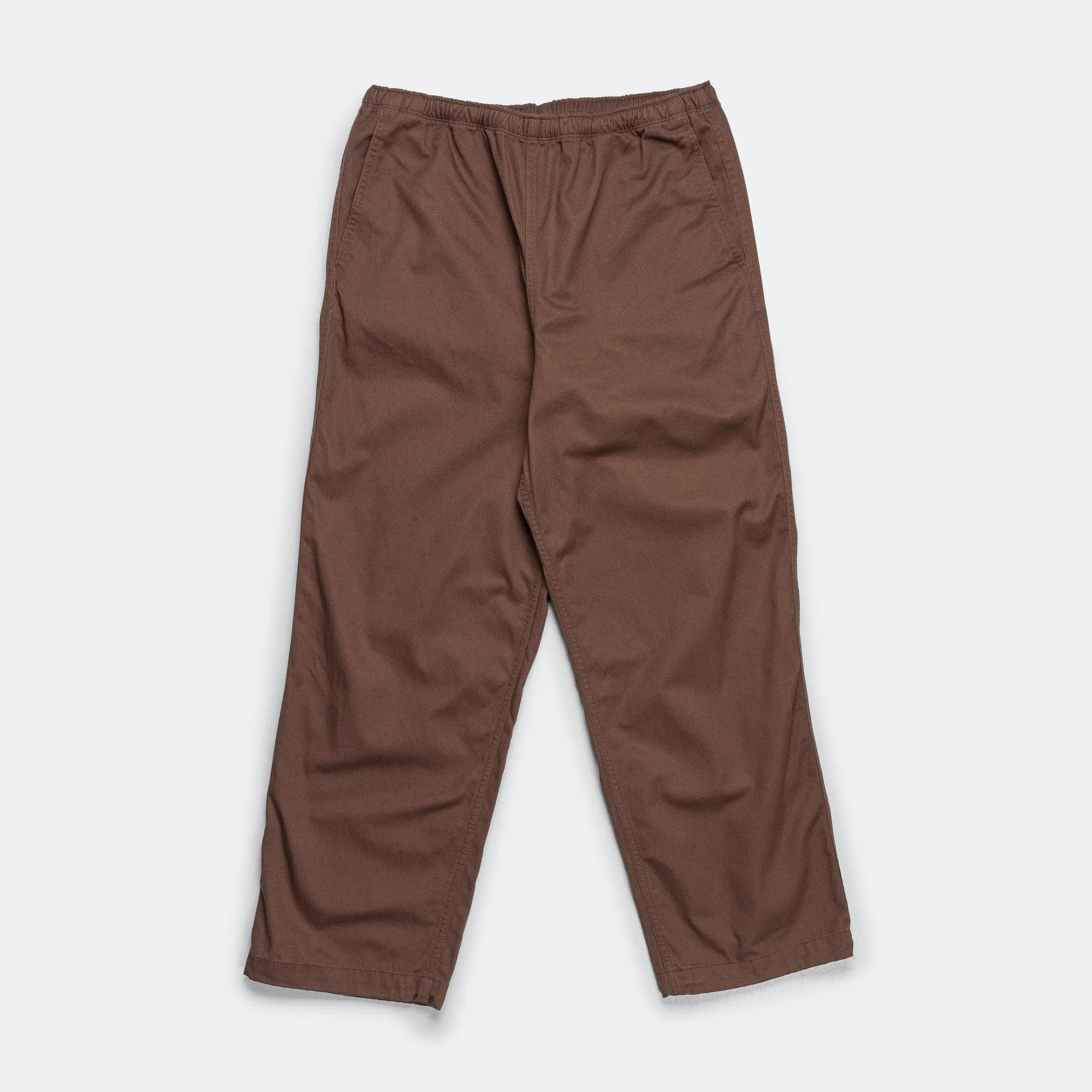 Basic Twill Easy Trousers - Brown