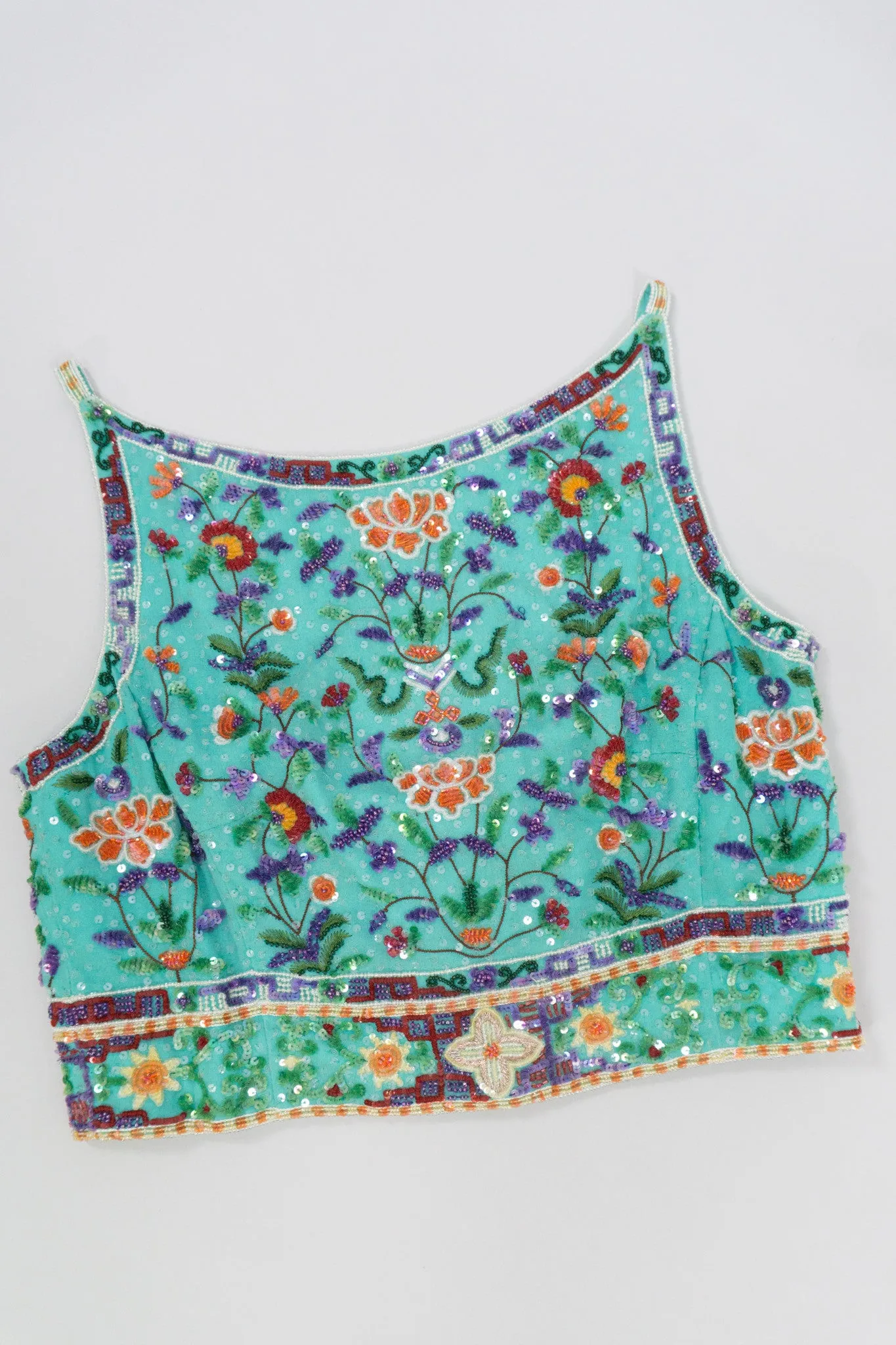 Beaded Boxy Crop Top