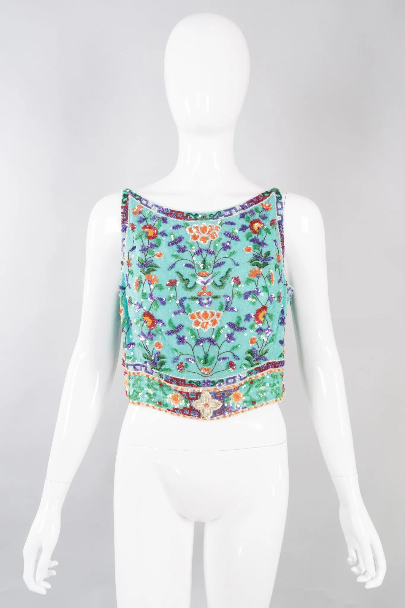 Beaded Boxy Crop Top