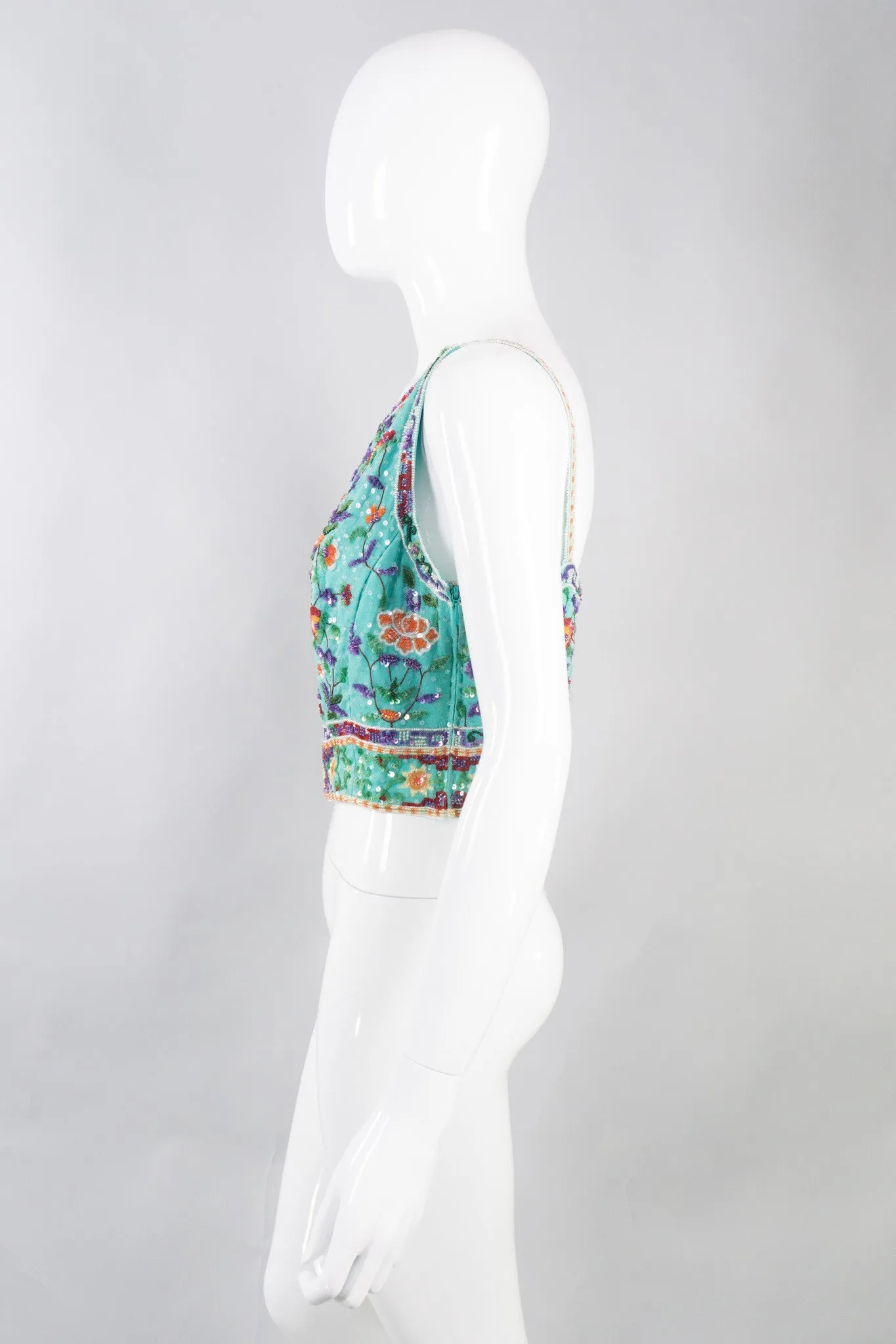 Beaded Boxy Crop Top