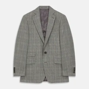 Beige Wool Prince-of-Wales Check Jacket