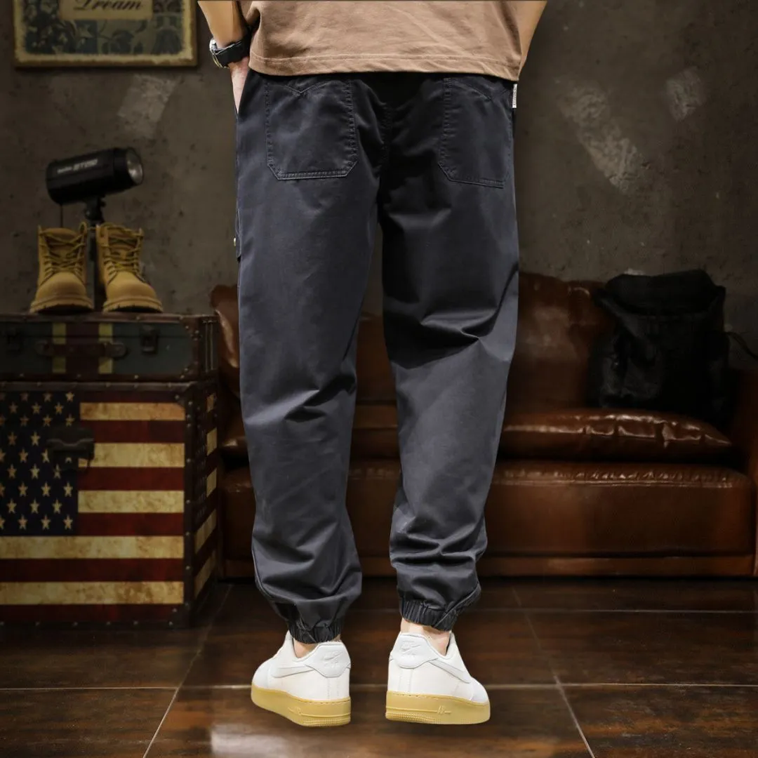 Big Pockets Loose Straight Casual Pants  P1020