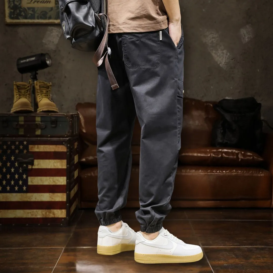 Big Pockets Loose Straight Casual Pants  P1020
