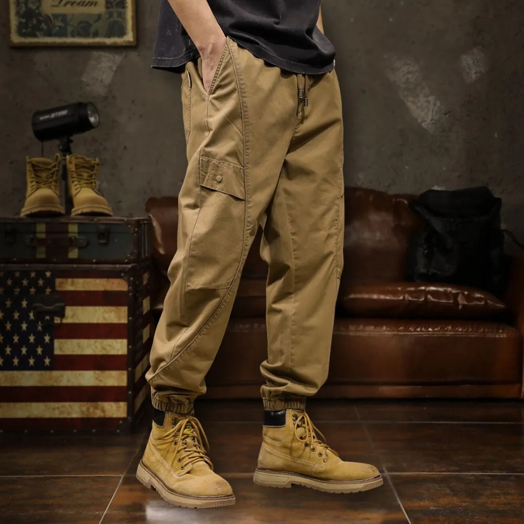 Big Pockets Loose Straight Casual Pants  P1020
