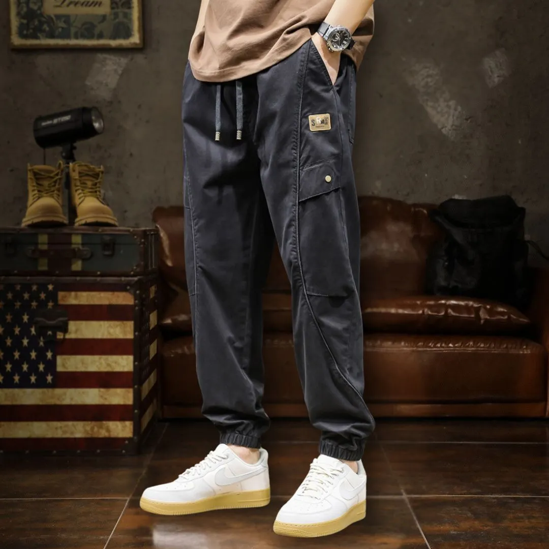Big Pockets Loose Straight Casual Pants  P1020