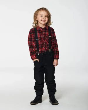 Black Denim French Terry Joggers