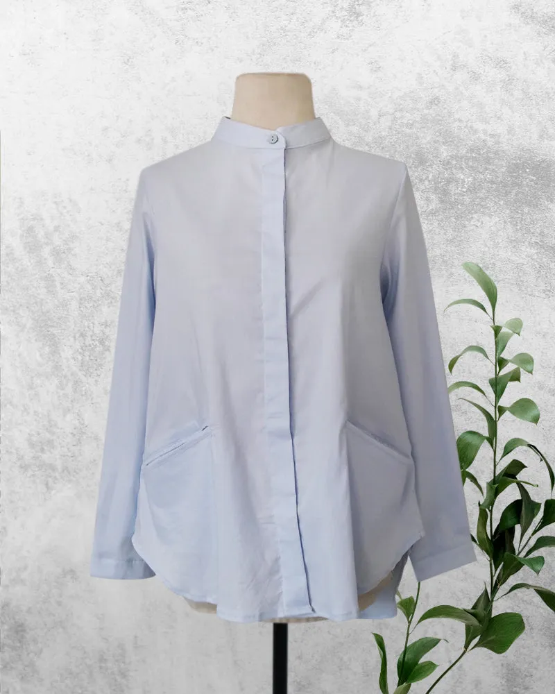 Braelyn Button Down Chambray Top