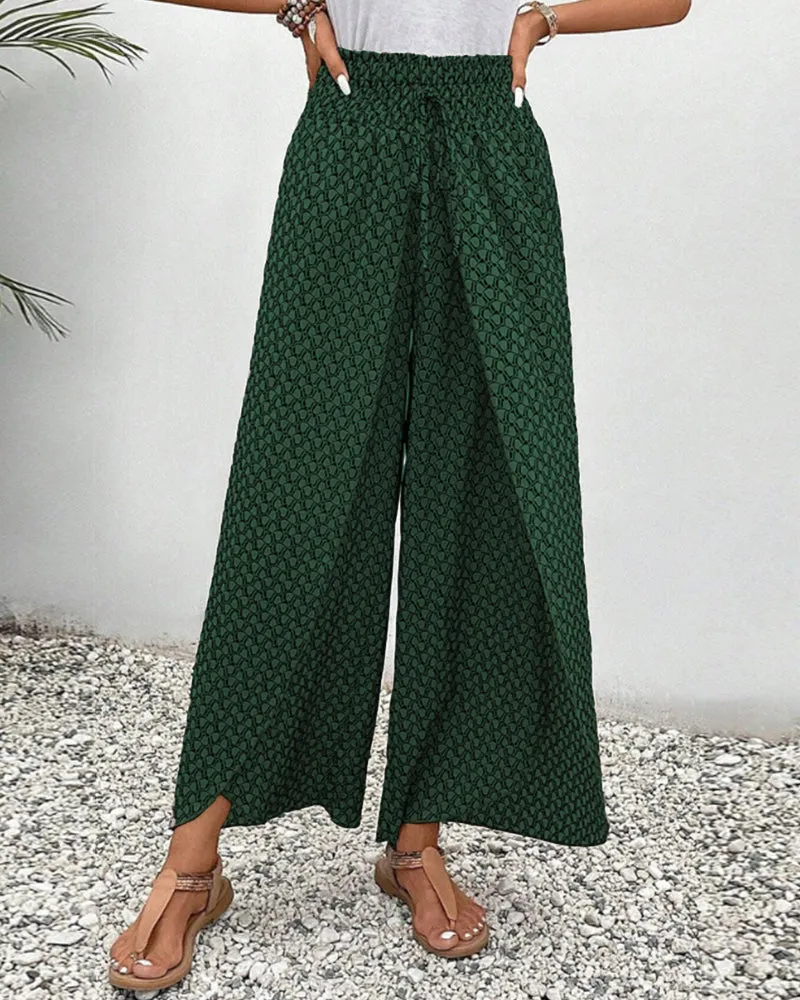 Courtney | Elastic Geometric Pants