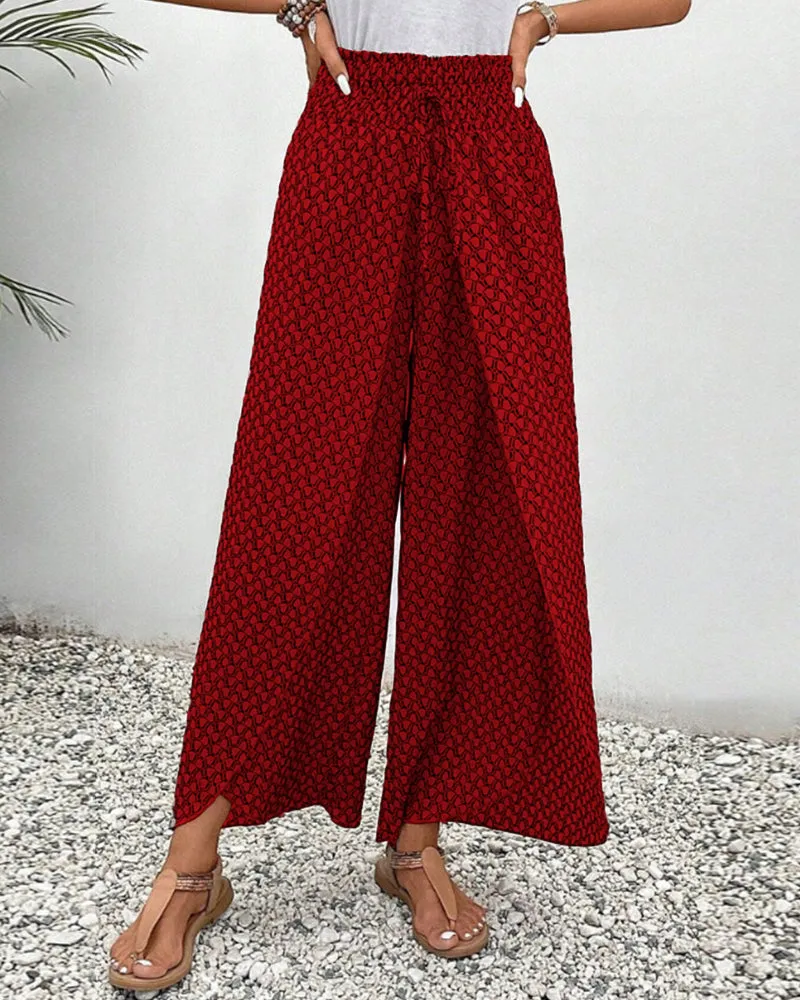 Courtney | Elastic Geometric Pants
