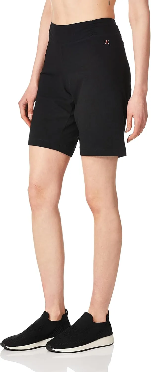 Danskin Women's Essential Side Shirred Bermuda Short
