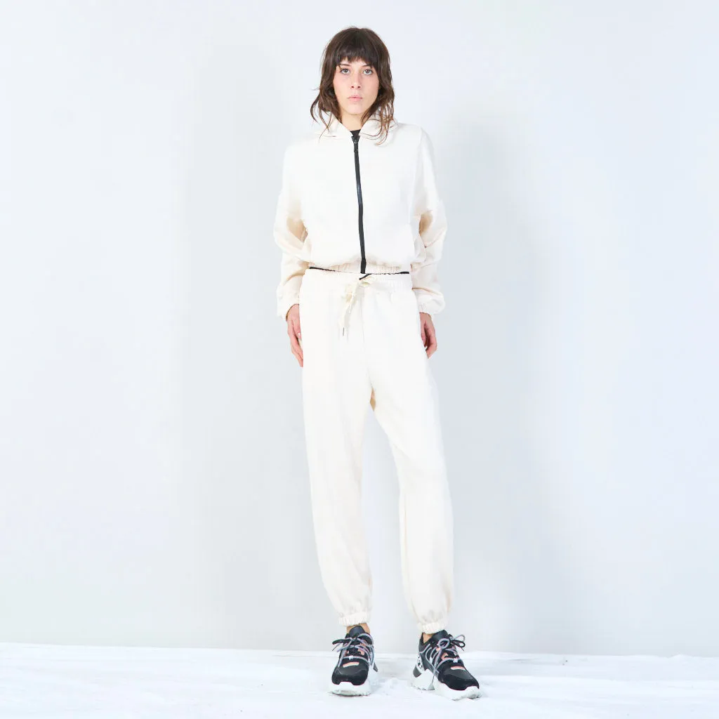 Elastic waist jogger pants with drawstring wholesale