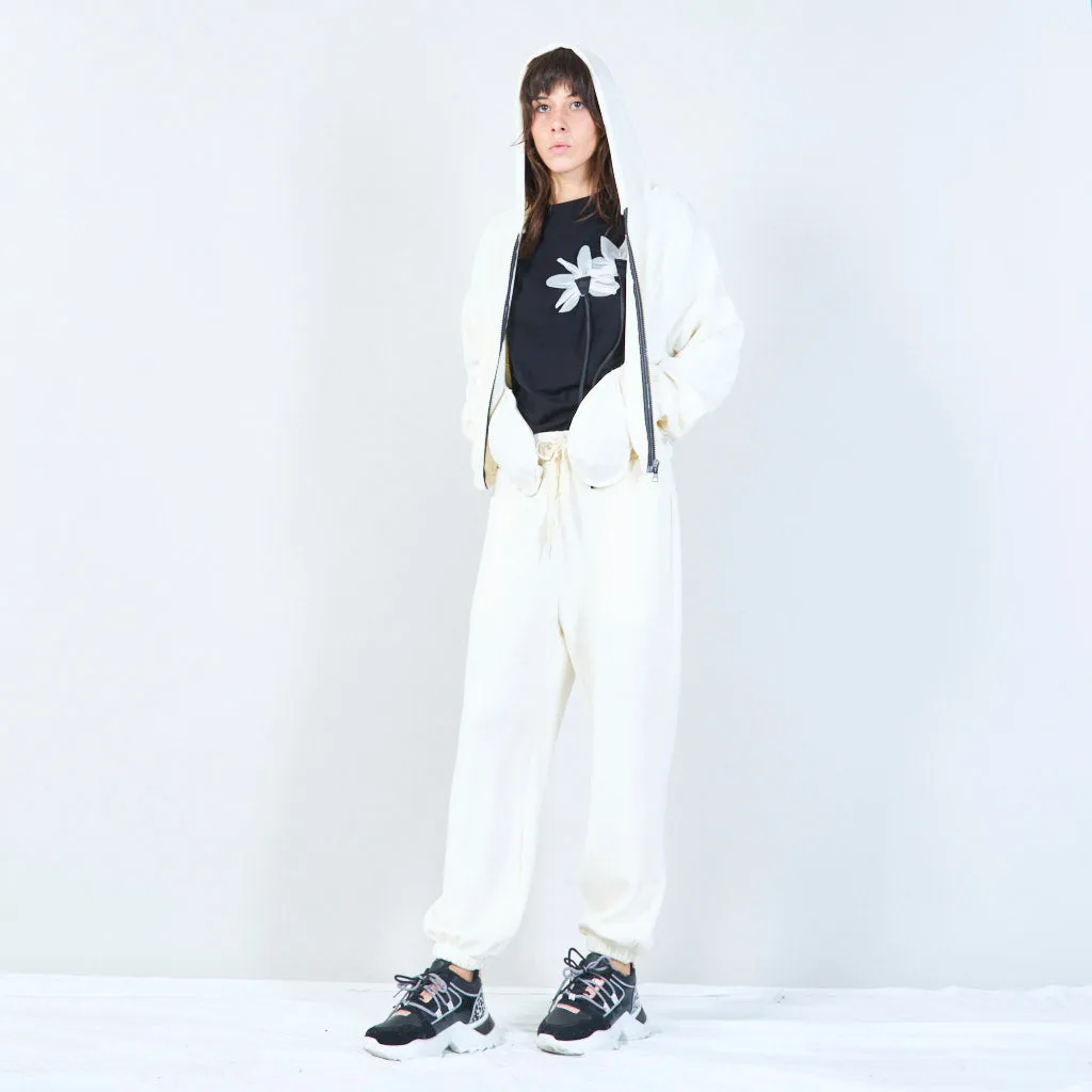 Elastic waist jogger pants with drawstring wholesale