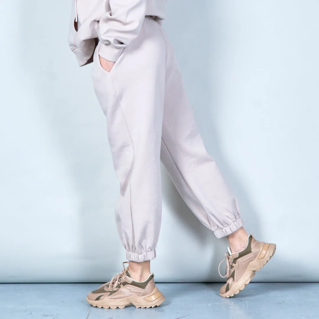 Elasticated jogger pants with drawstring wholesale