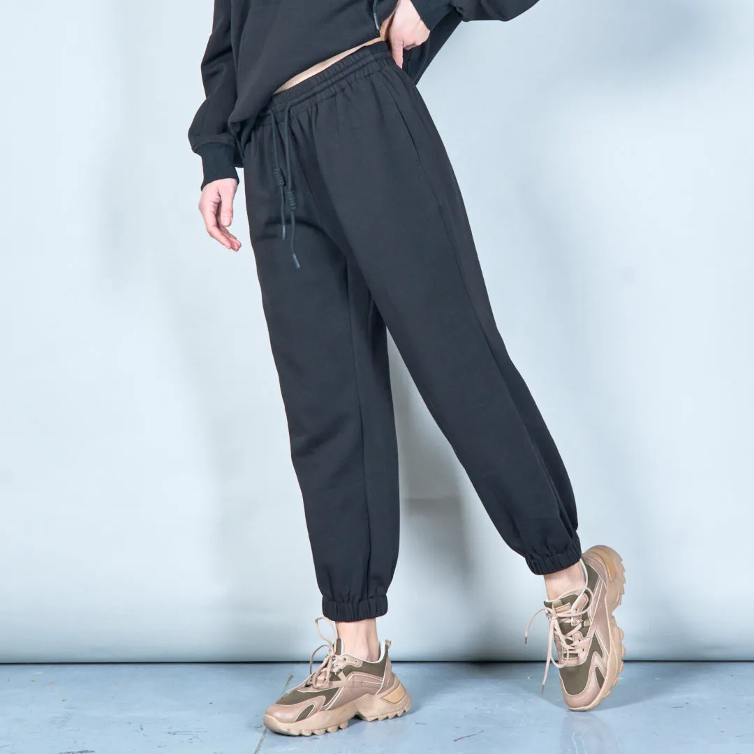 Elasticated jogger pants with drawstring wholesale