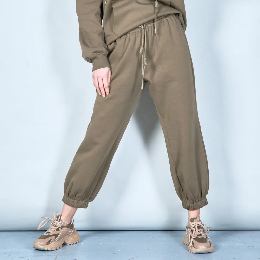 Elasticated jogger pants with drawstring wholesale