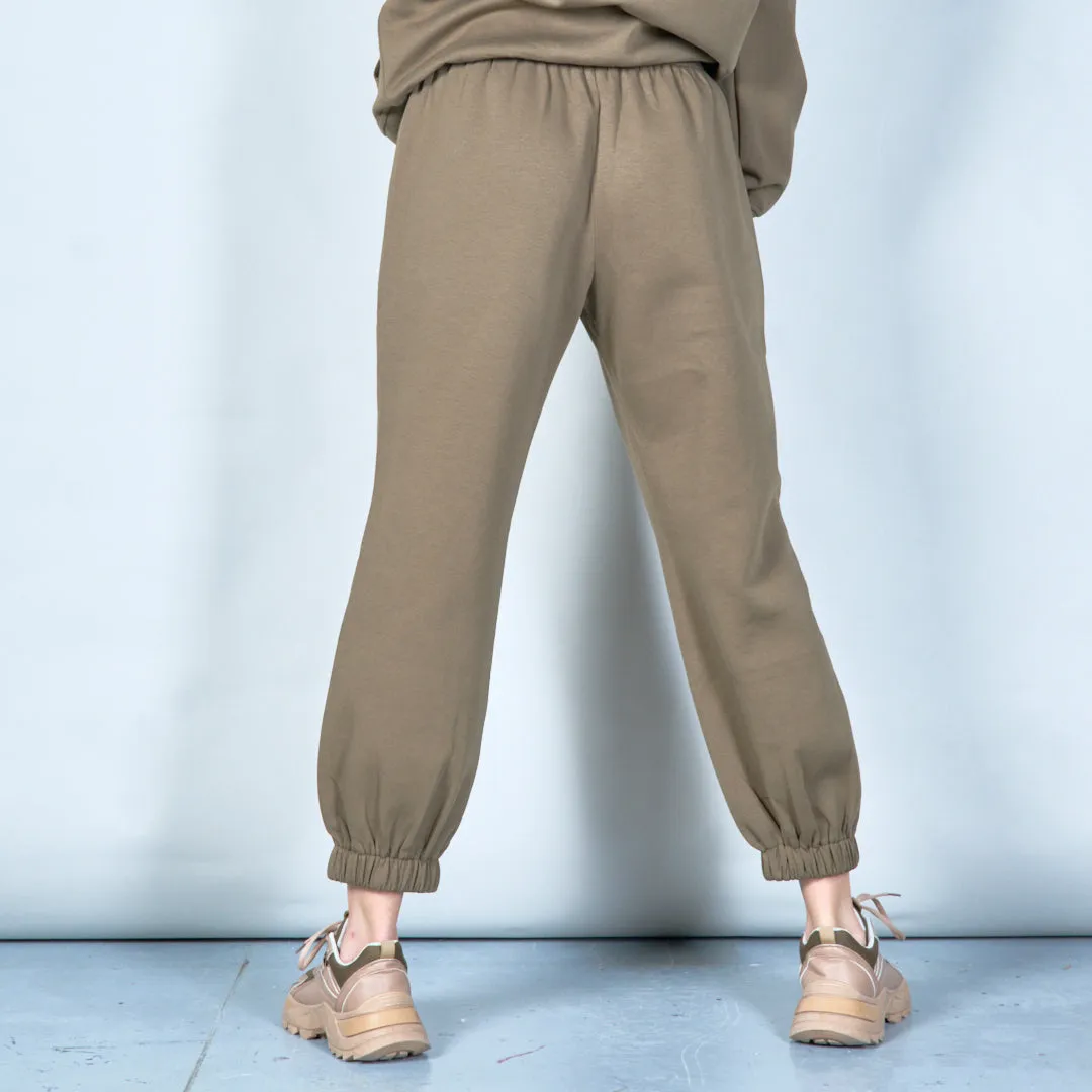 Elasticated jogger pants with drawstring wholesale