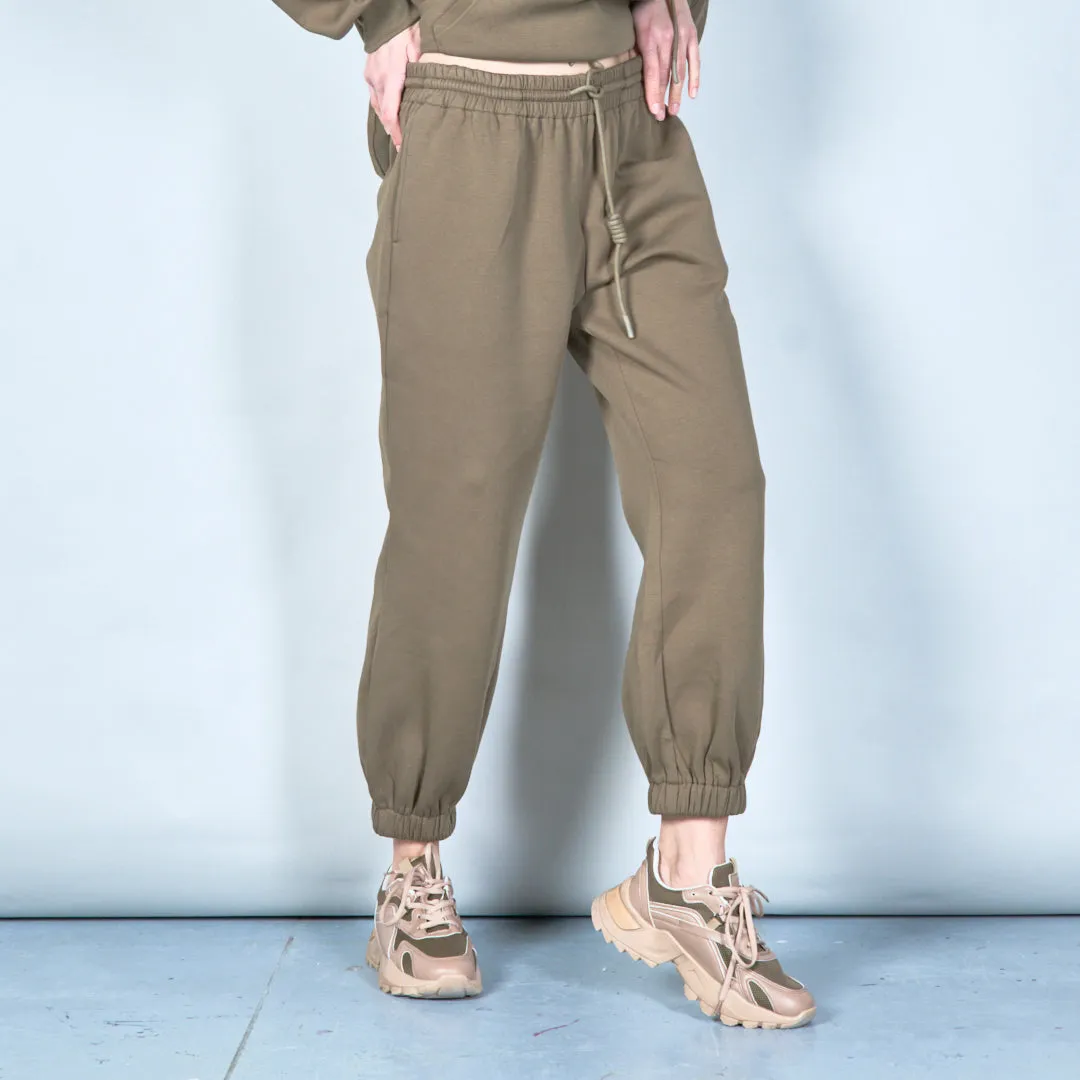 Elasticated jogger pants with drawstring wholesale
