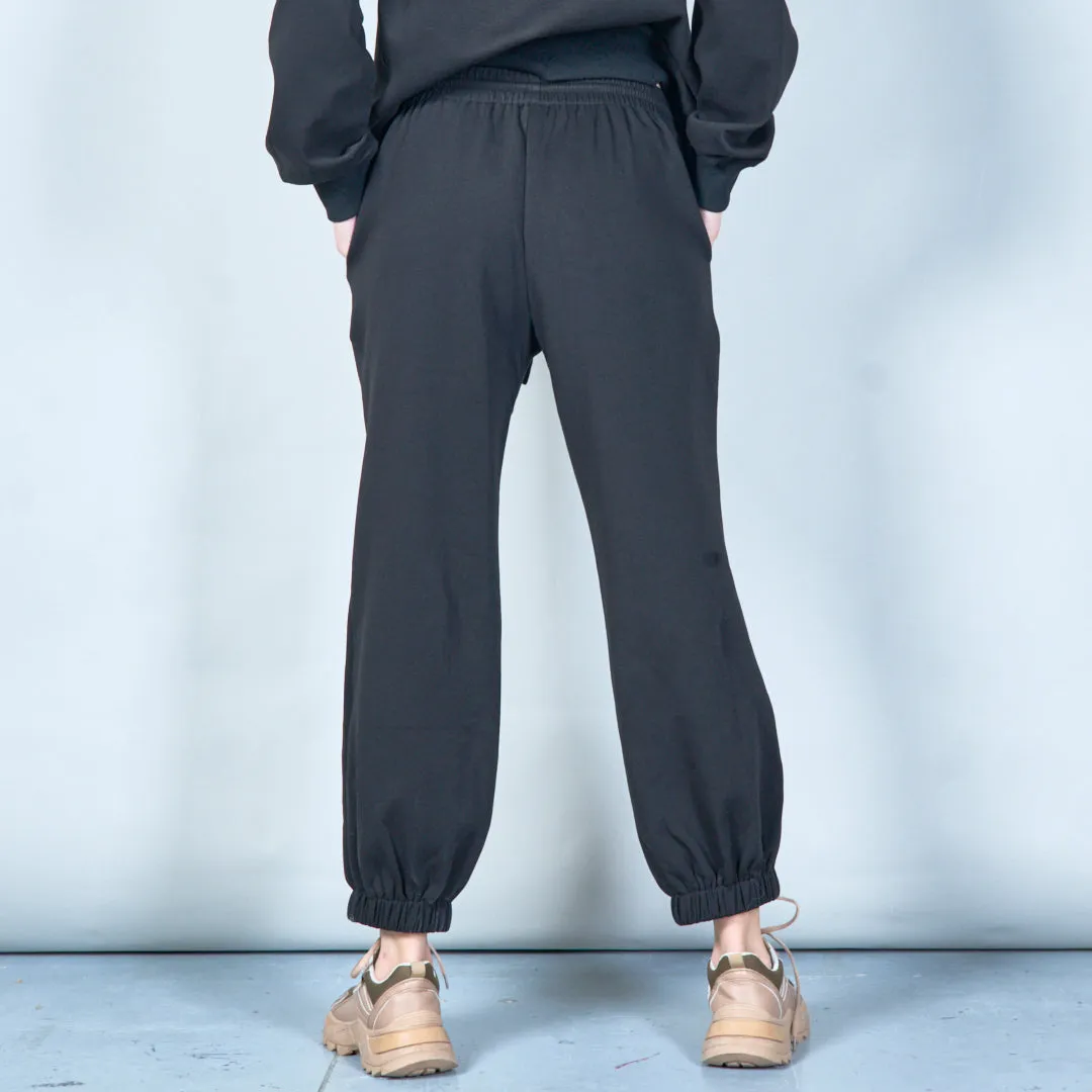 Elasticated jogger pants with drawstring wholesale