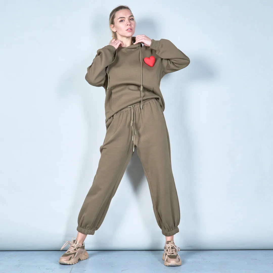 Elasticated jogger pants with drawstring wholesale