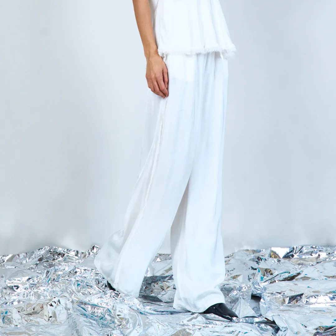 Flowing satin wide-leg trousers wholesale