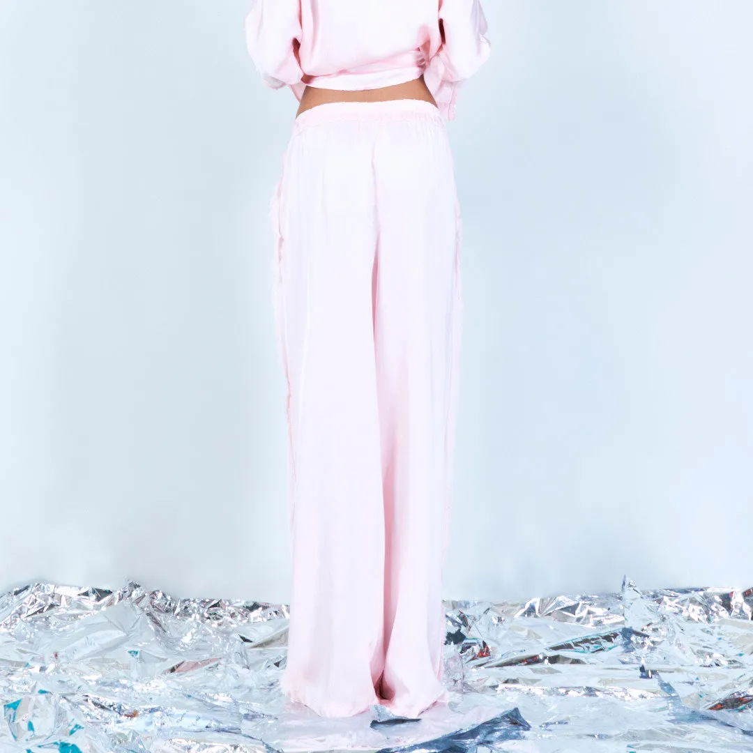 Flowing satin wide-leg trousers wholesale