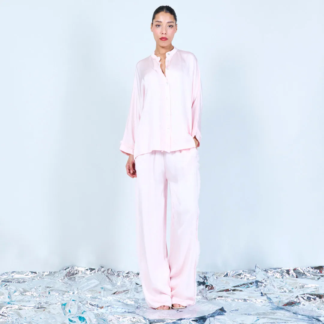 Flowing satin wide-leg trousers wholesale