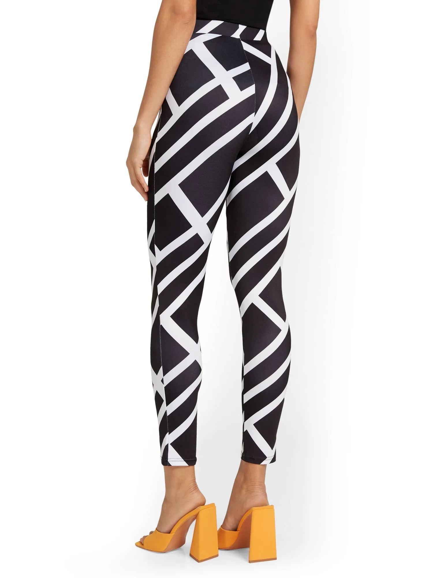 Geometric-Print Ankle Legging
