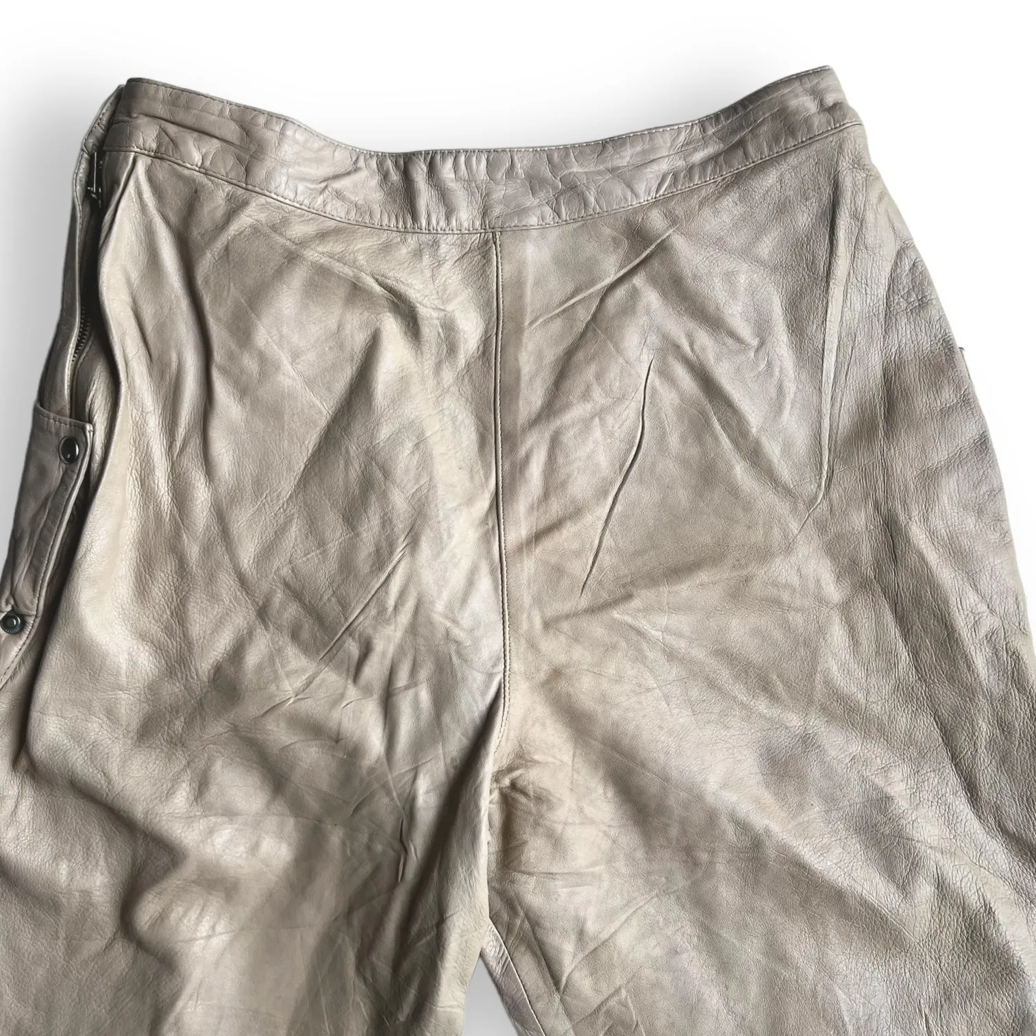 Gorgeous Vintage Beige Leather Pants