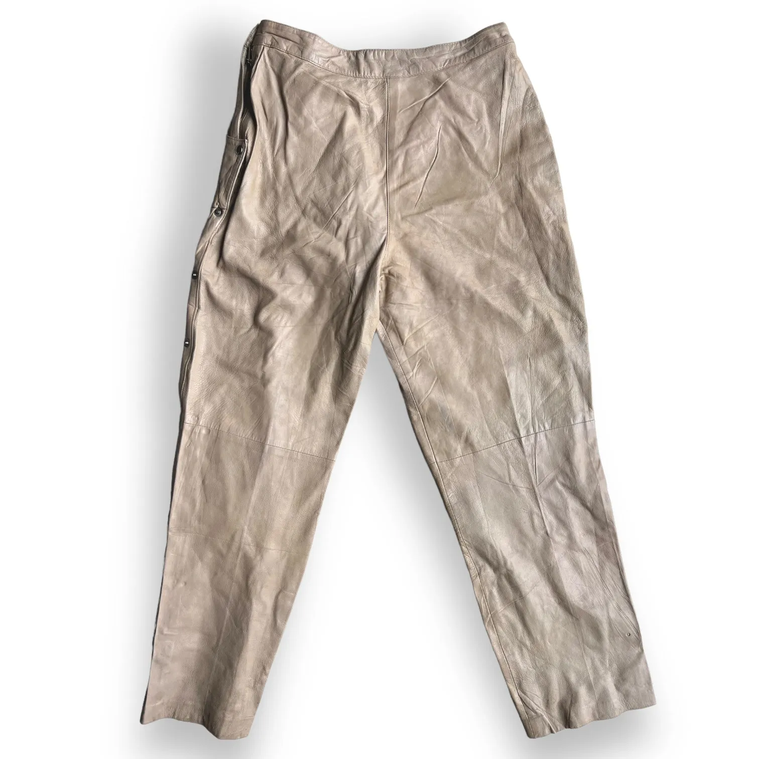 Gorgeous Vintage Beige Leather Pants