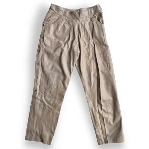 Gorgeous Vintage Beige Leather Pants
