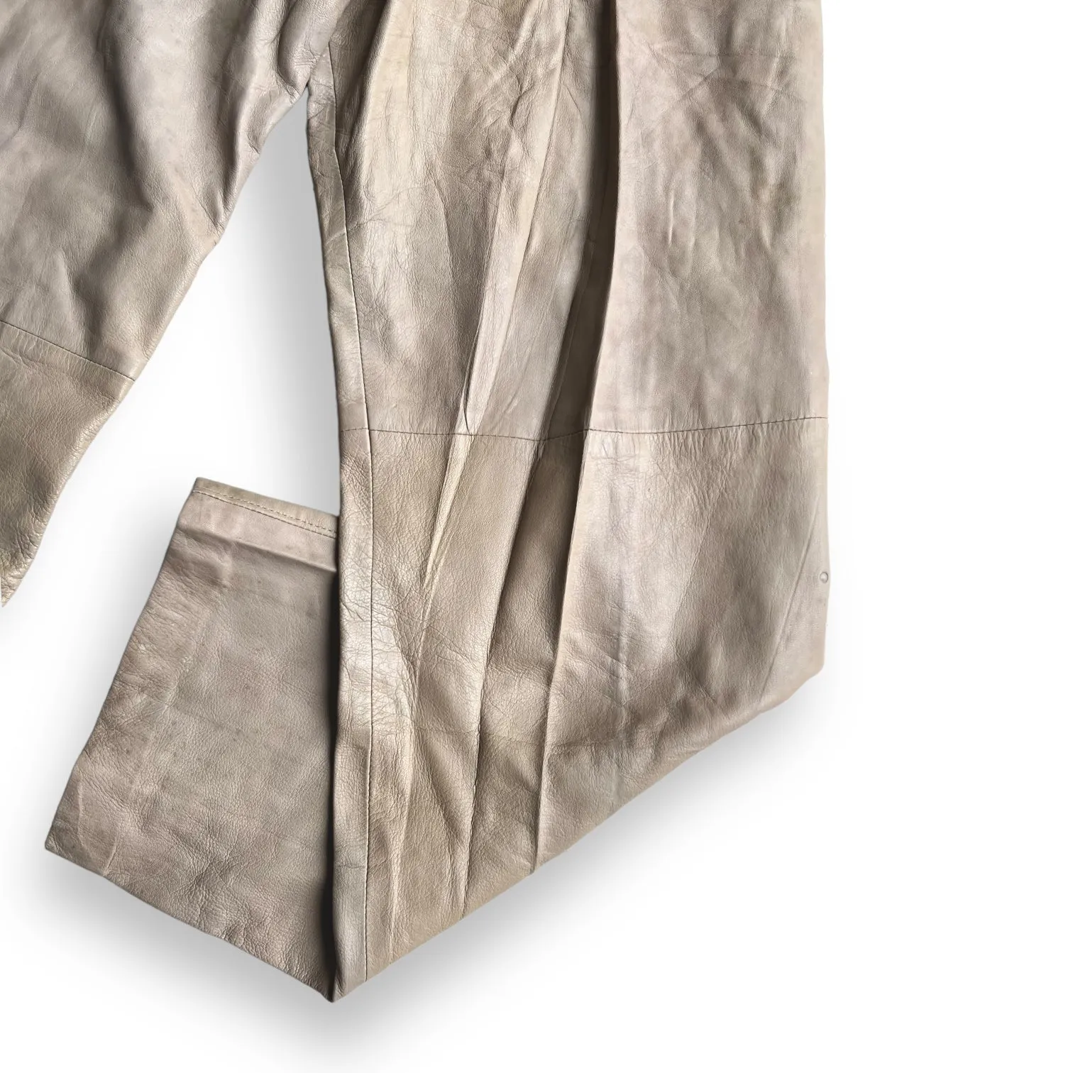 Gorgeous Vintage Beige Leather Pants