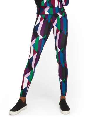 High-Waisted Geometric-Print Pocket Legging