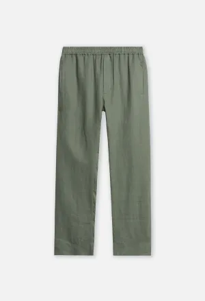Linen Easy Trouser / Sage