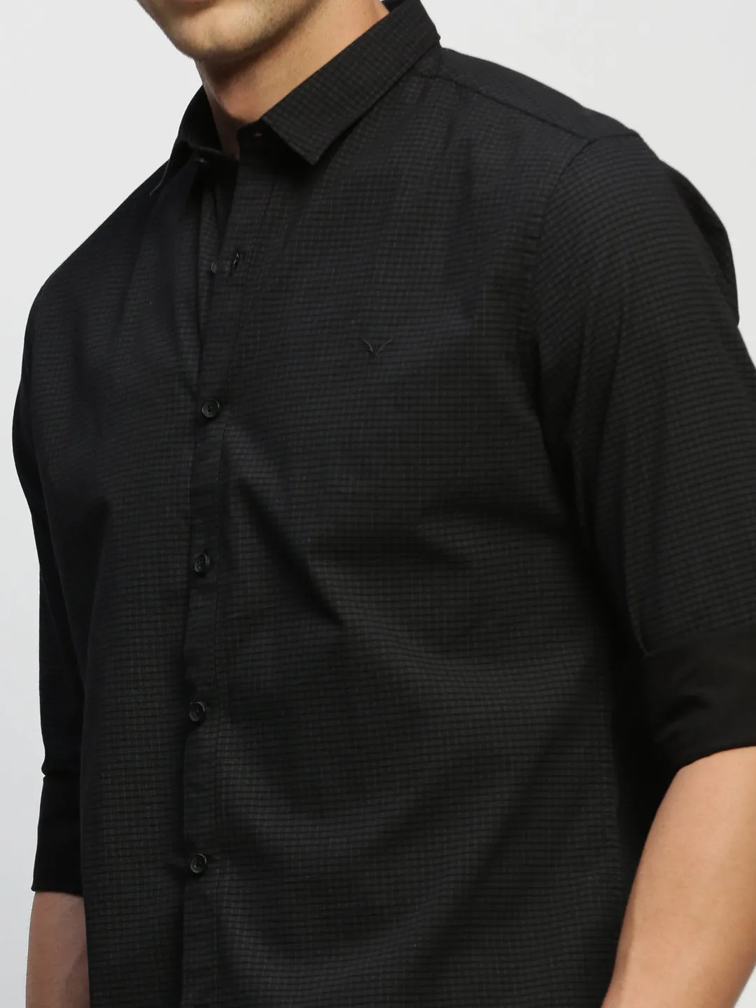 Men Black Striped Shirt