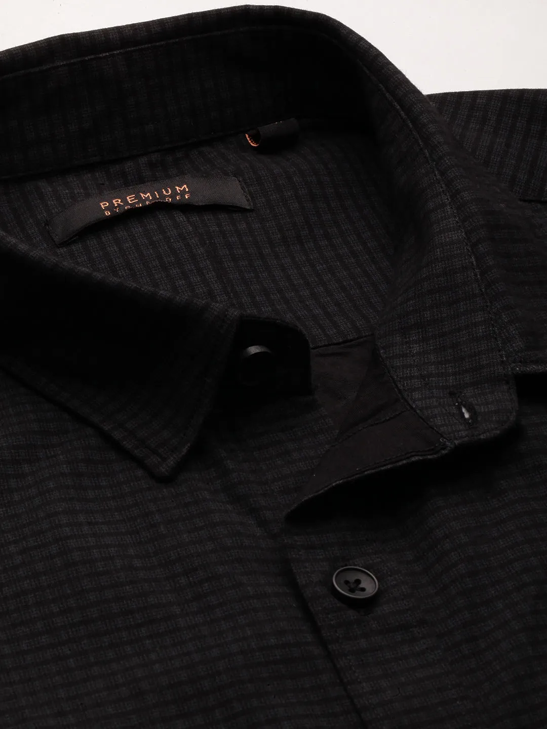 Men Black Striped Shirt