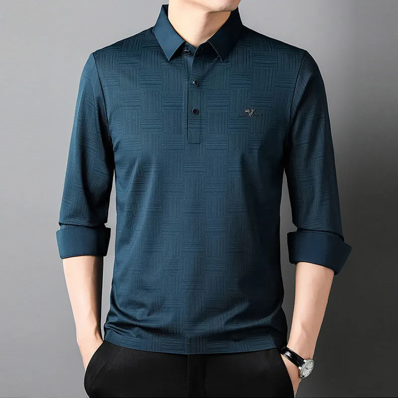 Men's Long Sleeve Wrinkle Free Casual Shirt（50% OFF）