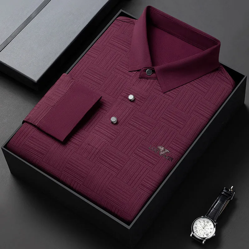 Men's Long Sleeve Wrinkle Free Casual Shirt（50% OFF）