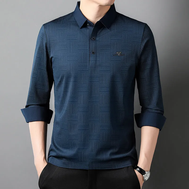 Men's Long Sleeve Wrinkle Free Casual Shirt（50% OFF）