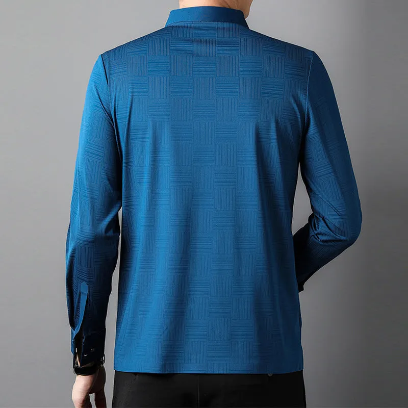 Men's Long Sleeve Wrinkle Free Casual Shirt（50% OFF）