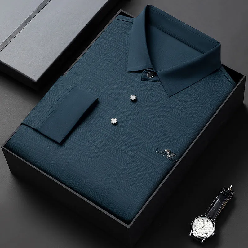Men's Long Sleeve Wrinkle Free Casual Shirt（50% OFF）