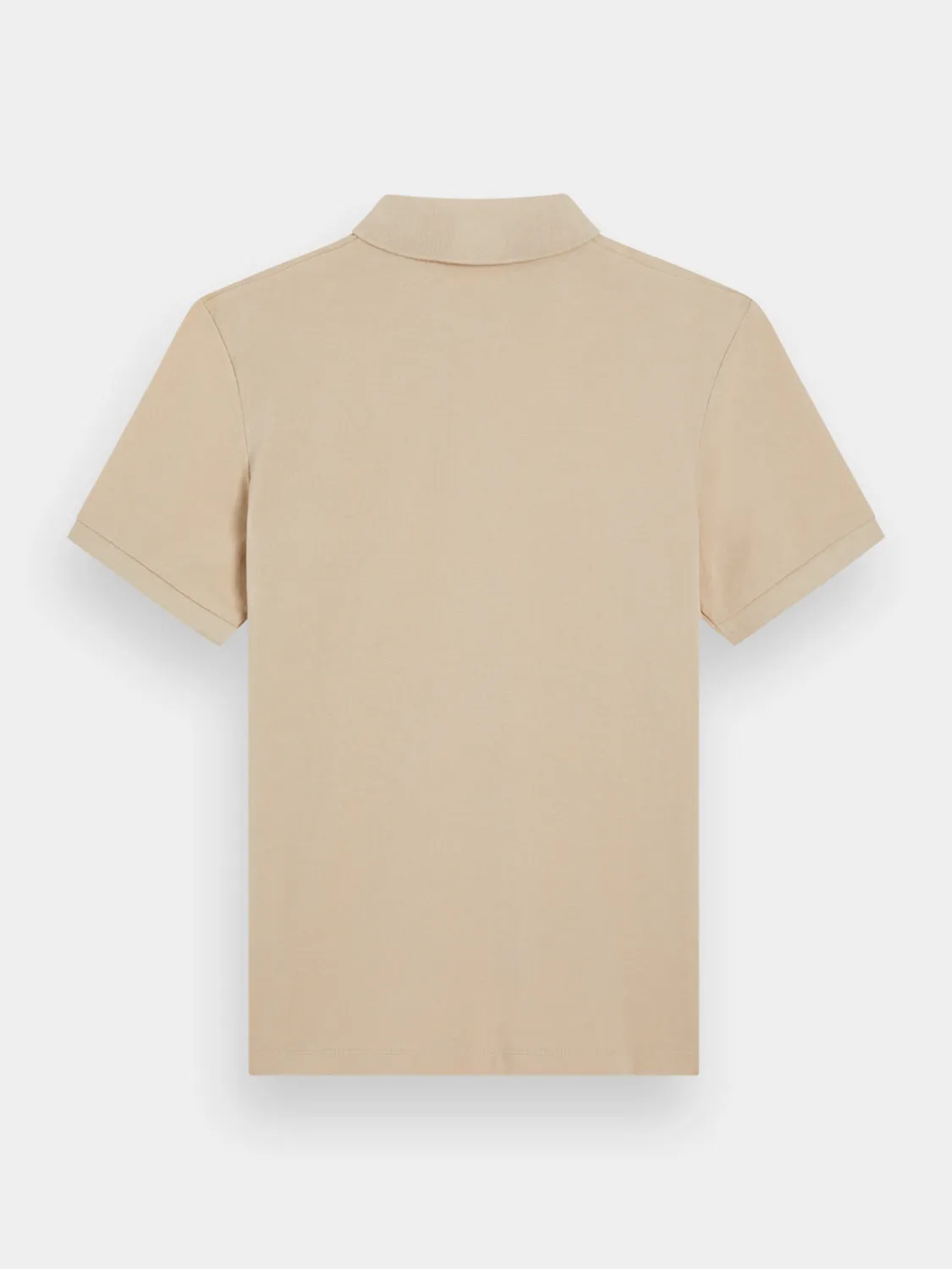 Organic cotton pique polo shirt