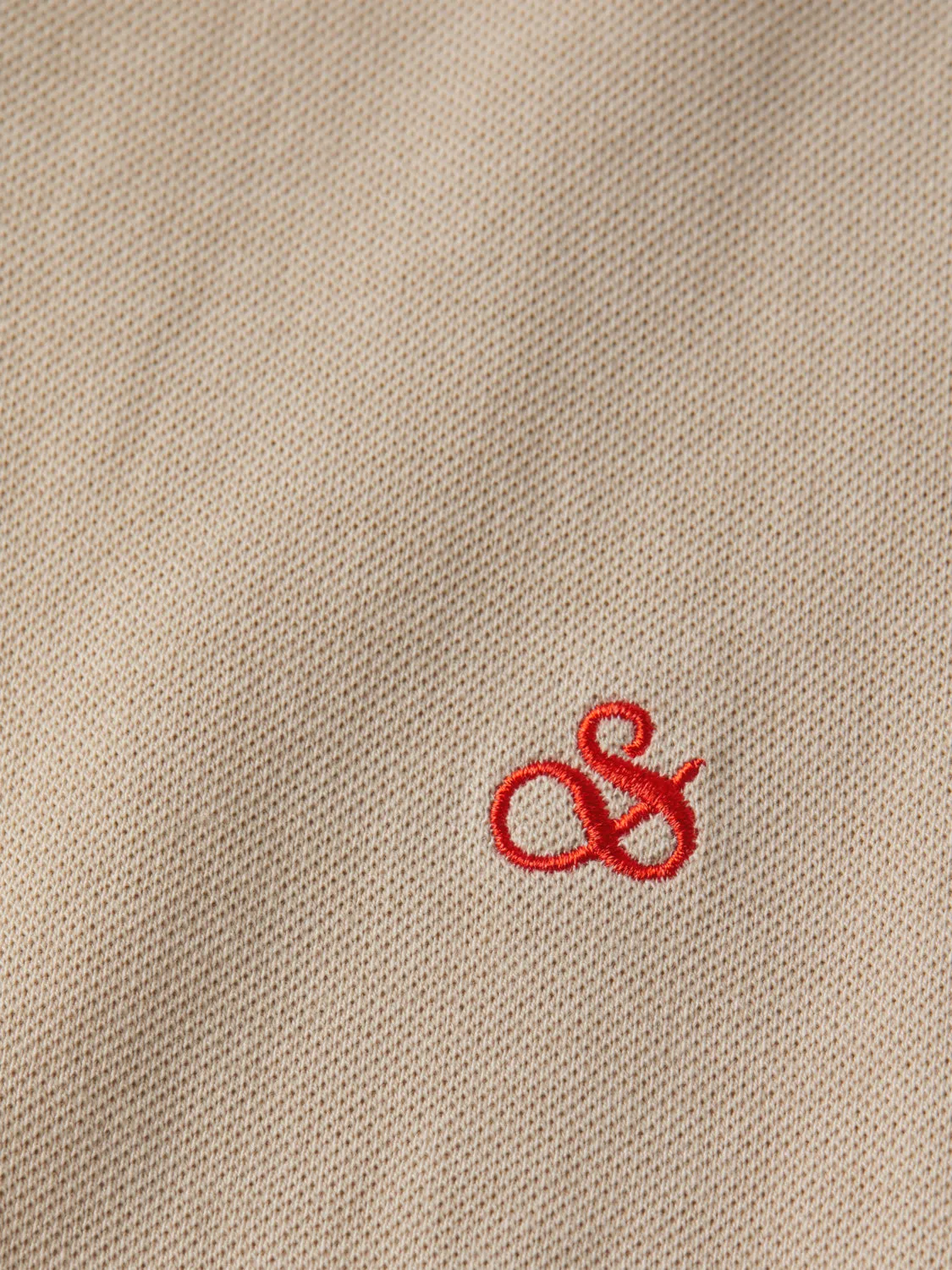 Organic cotton pique polo shirt