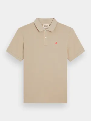 Organic cotton pique polo shirt