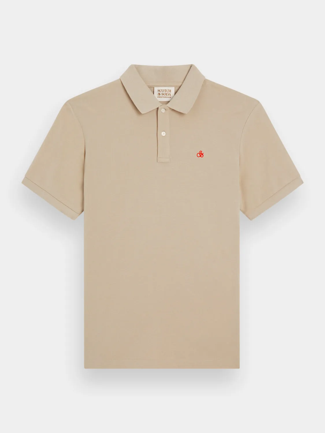 Organic cotton pique polo shirt