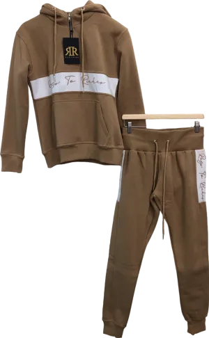 RAGS TO RITCHES  Clothing Brown Hoodie and Joggers Set UK L