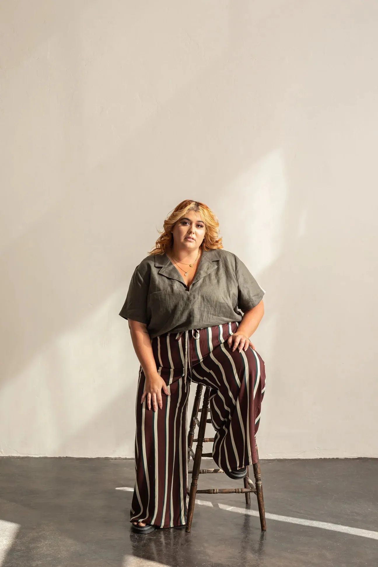 Sewing Kit - The Donny Shirt in Summer Stripes Viscose Sateen