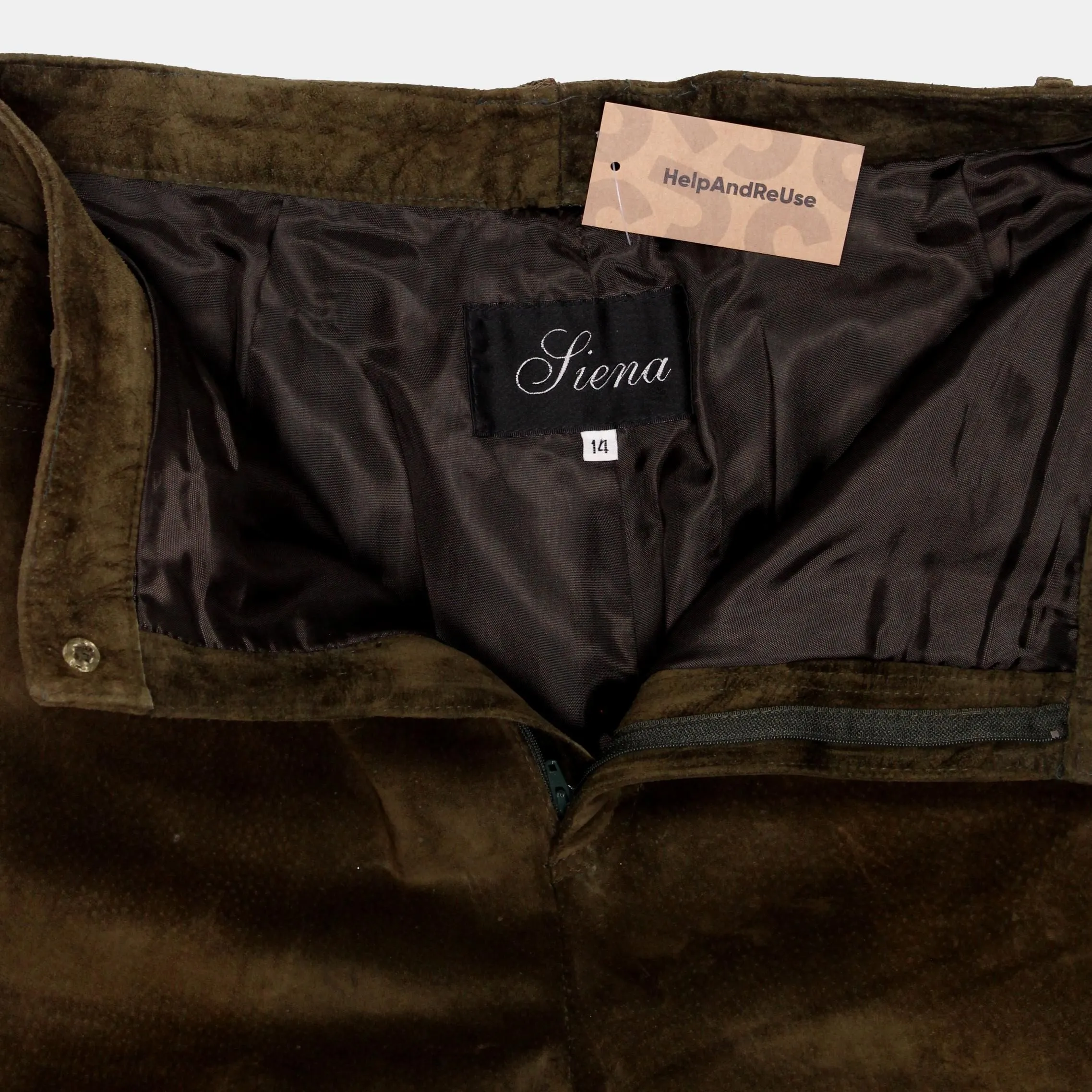 Sienna Vintage Brown Suede Trousers