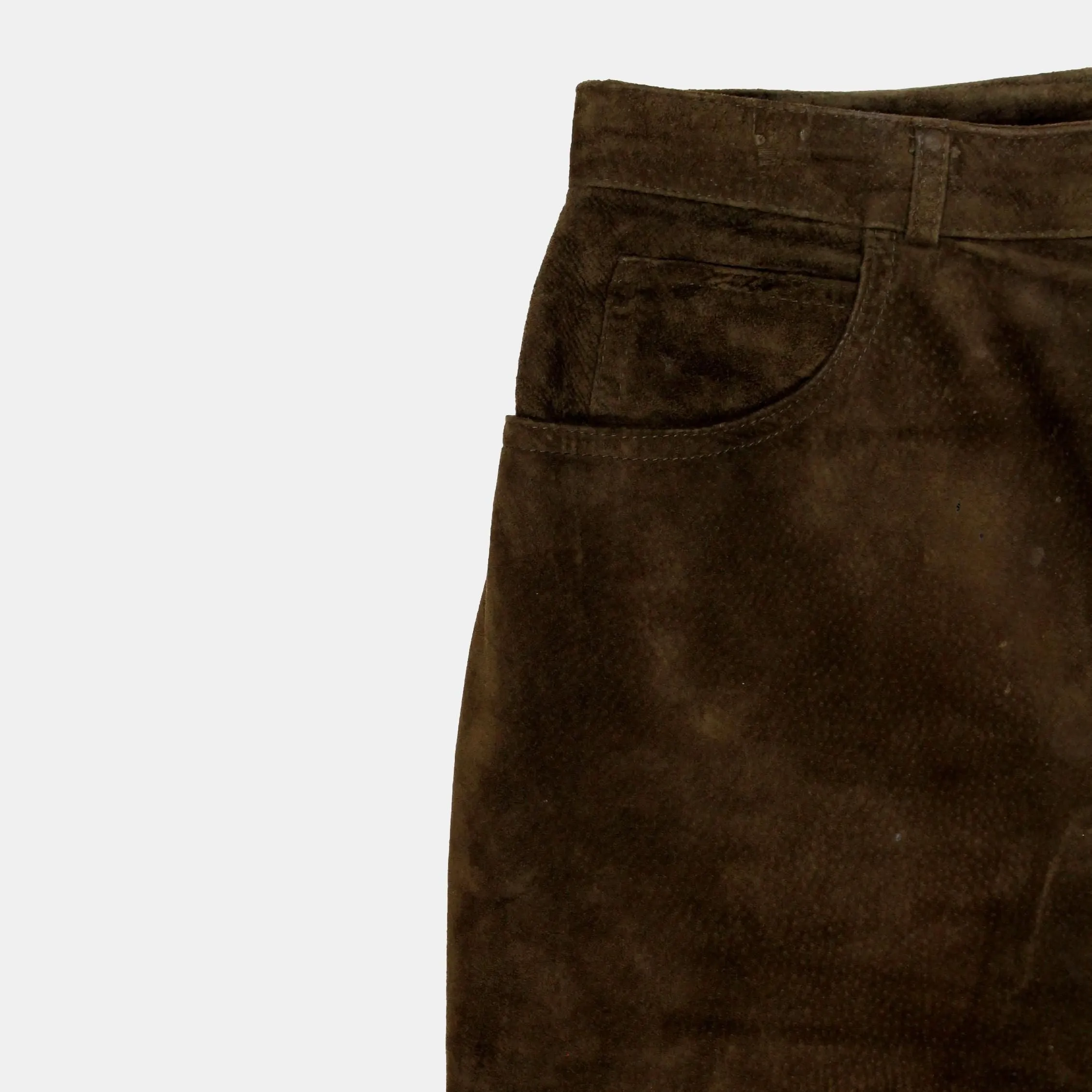 Sienna Vintage Brown Suede Trousers