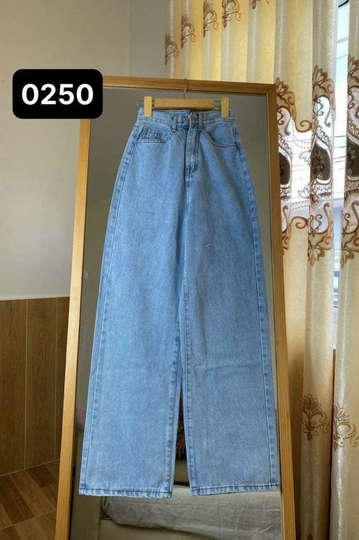 Sky blue wide leg jeans