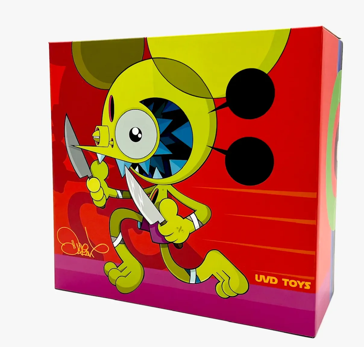 Spacemonkey Happy Pants Yellow Art Toy by Dalek- James Marshall
